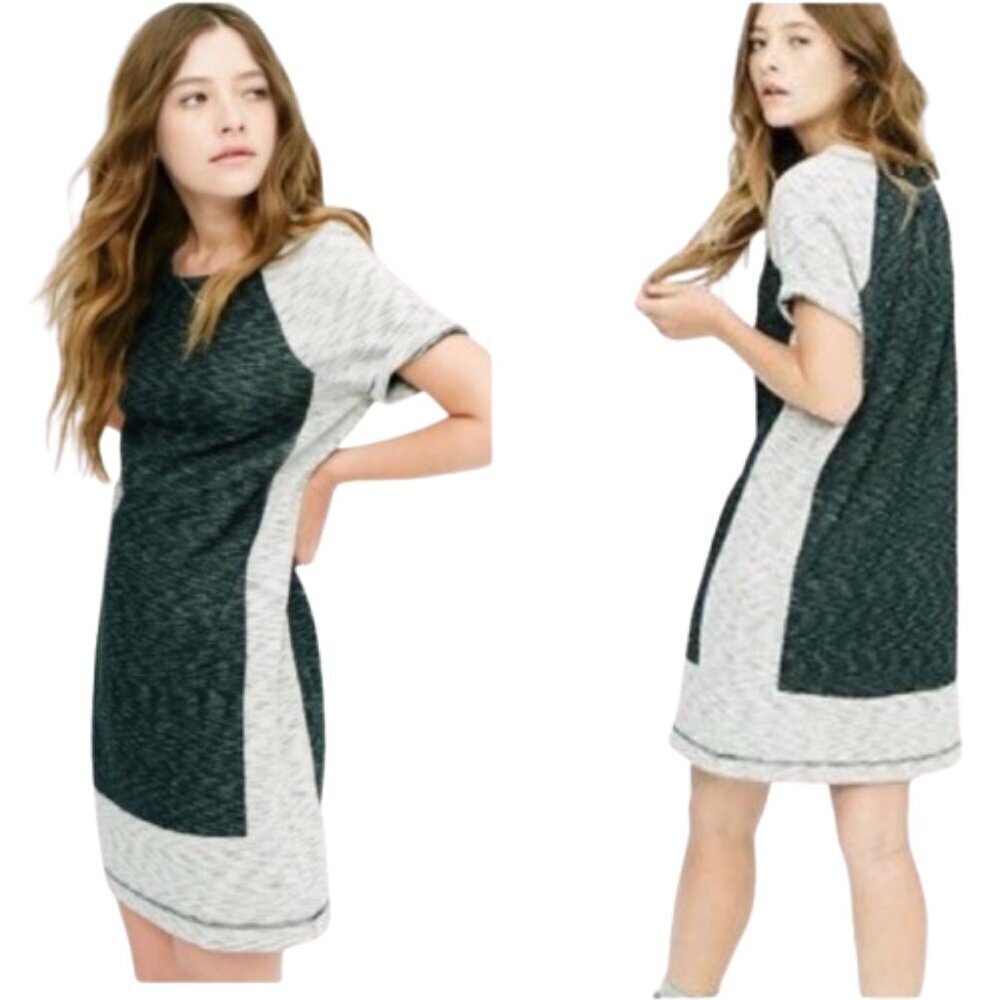 Women's L NWT Lou & Grey Spaceblock Colorblock Tee Dress
